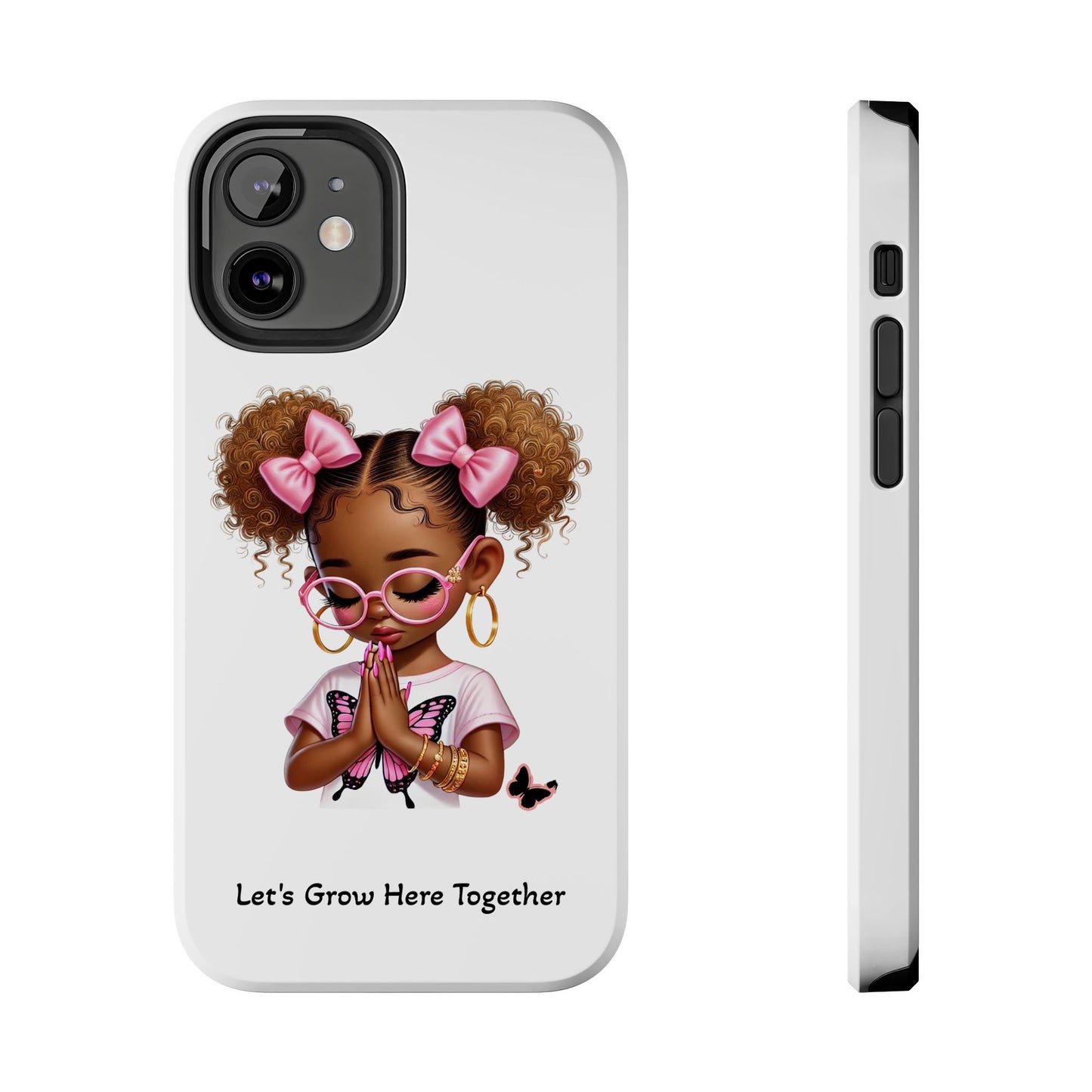 Cute Inspirational Phone Case, Tough Phone Cases, Personalized Gift, Butterfly Design, Kids & Teens, Empowerment Gifts