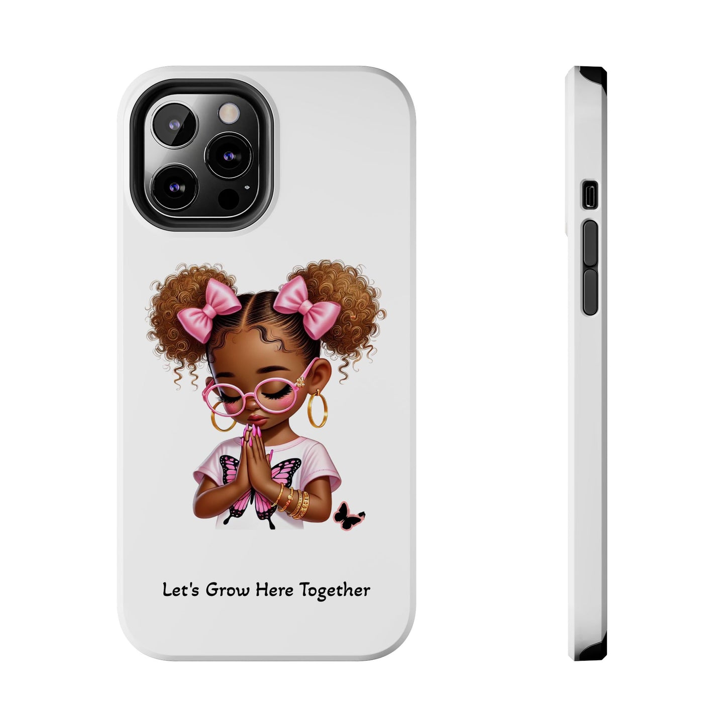Cute Inspirational Phone Case, Tough Phone Cases, Personalized Gift, Butterfly Design, Kids & Teens, Empowerment Gifts