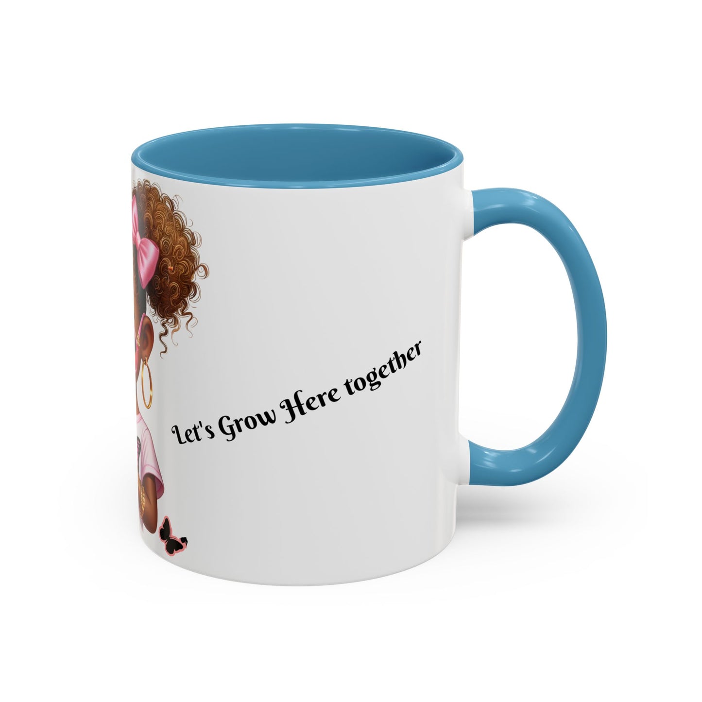 Empowering Accent Coffee Mug, Black Handle Mug, Inspirational Gift for Moms, Motivational Mug for Her, Birthday & Friendship Gift