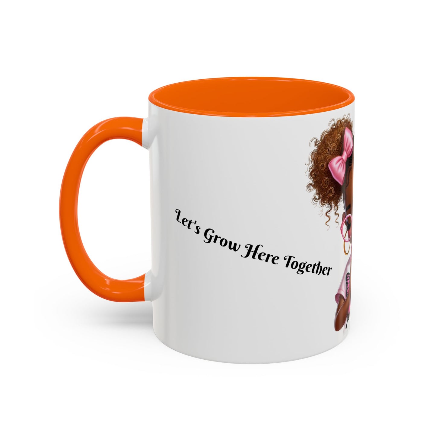 Empowering Accent Coffee Mug, Black Handle Mug, Inspirational Gift for Moms, Motivational Mug for Her, Birthday & Friendship Gift