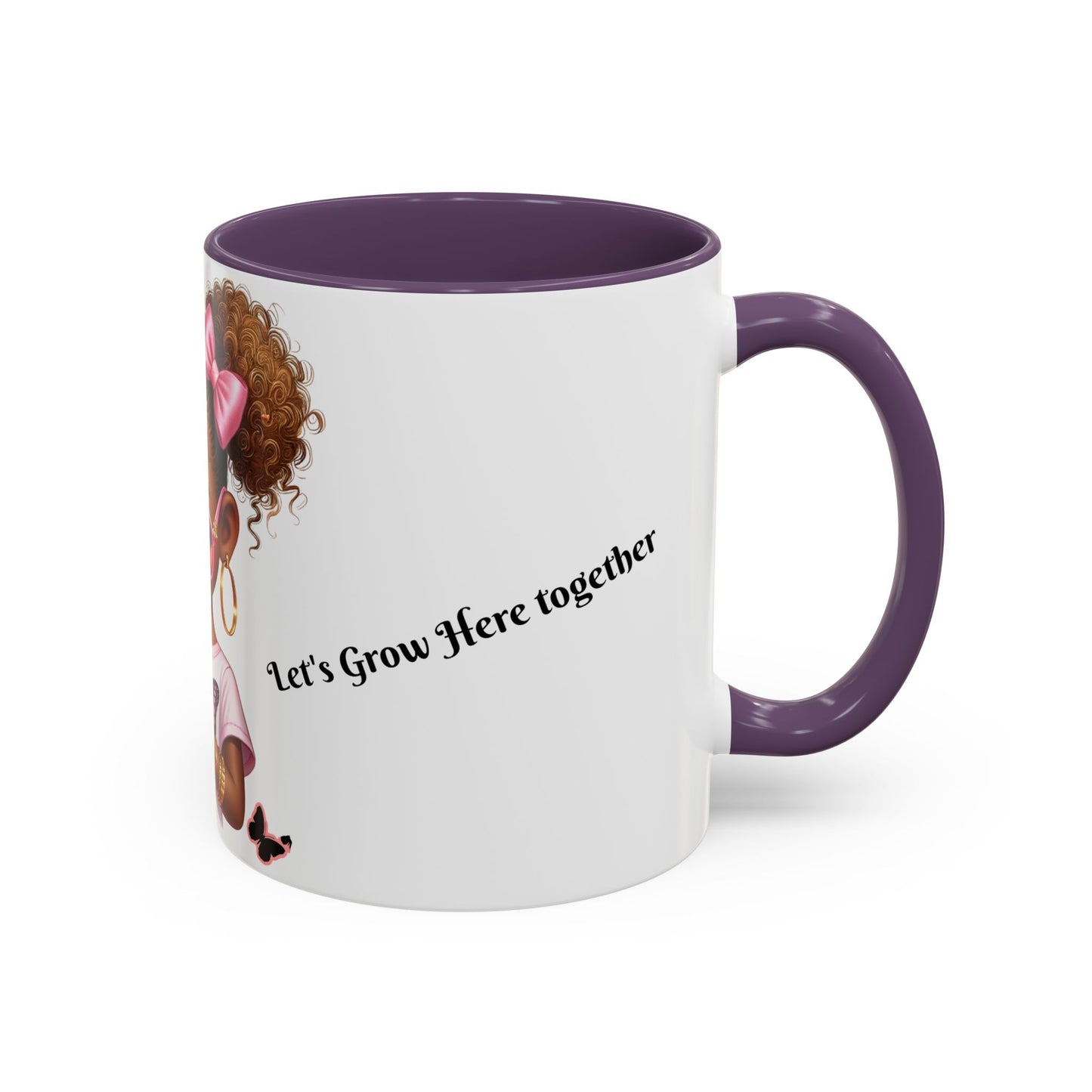 Empowering Accent Coffee Mug, Black Handle Mug, Inspirational Gift for Moms, Motivational Mug for Her, Birthday & Friendship Gift