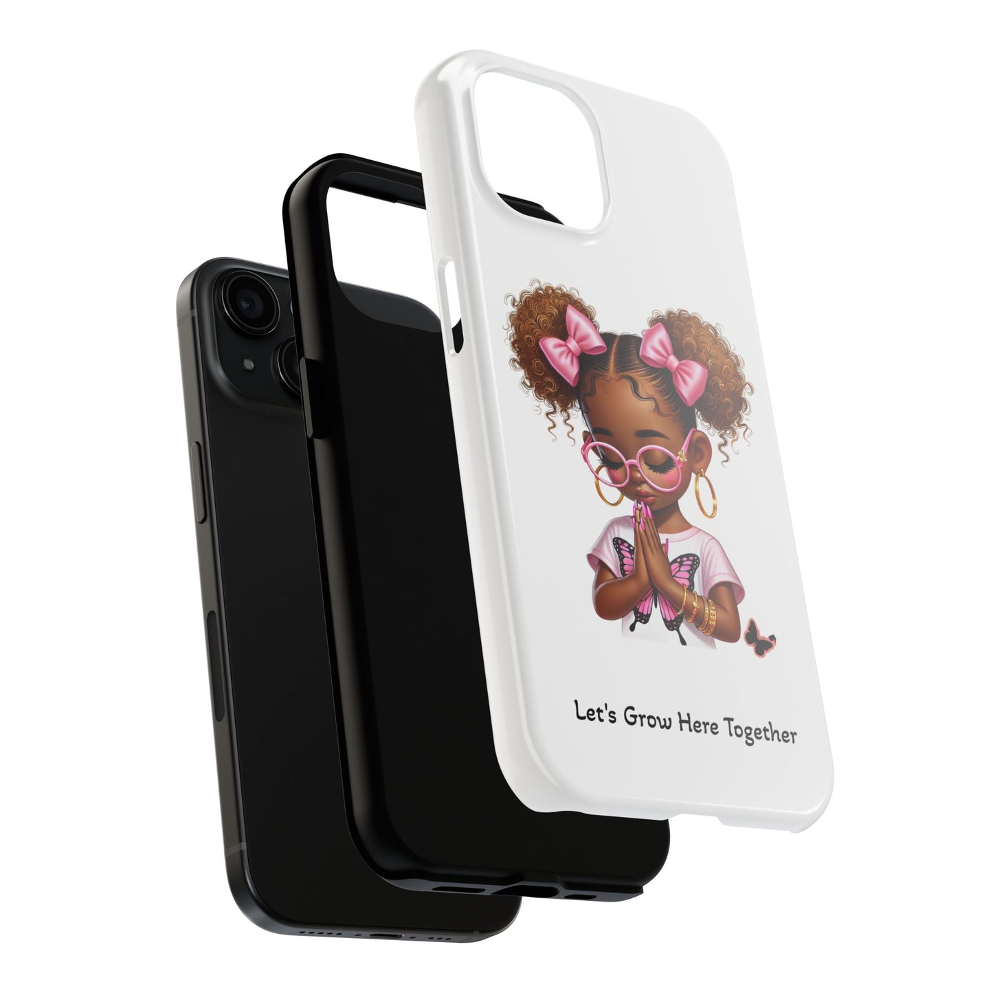 Cute Inspirational Phone Case, Tough Phone Cases, Personalized Gift, Butterfly Design, Kids & Teens, Empowerment Gifts