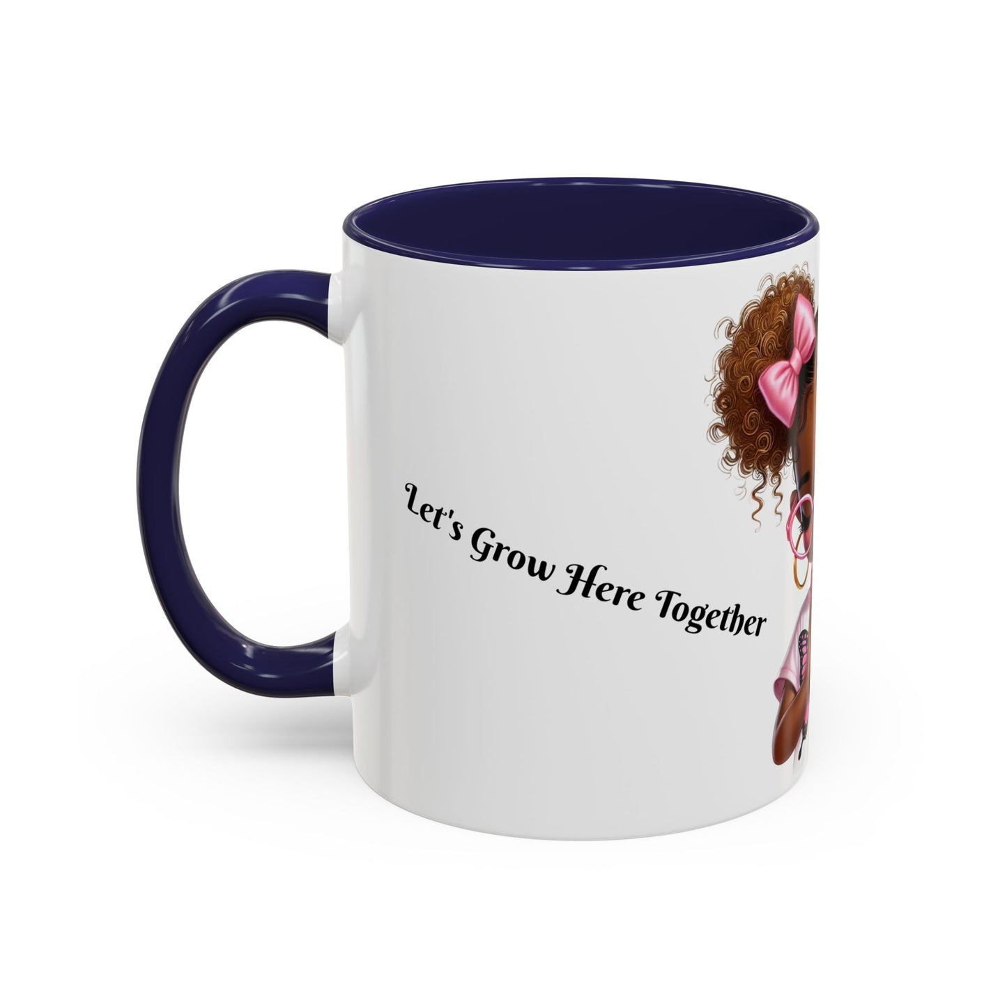 Empowering Accent Coffee Mug, Black Handle Mug, Inspirational Gift for Moms, Motivational Mug for Her, Birthday & Friendship Gift