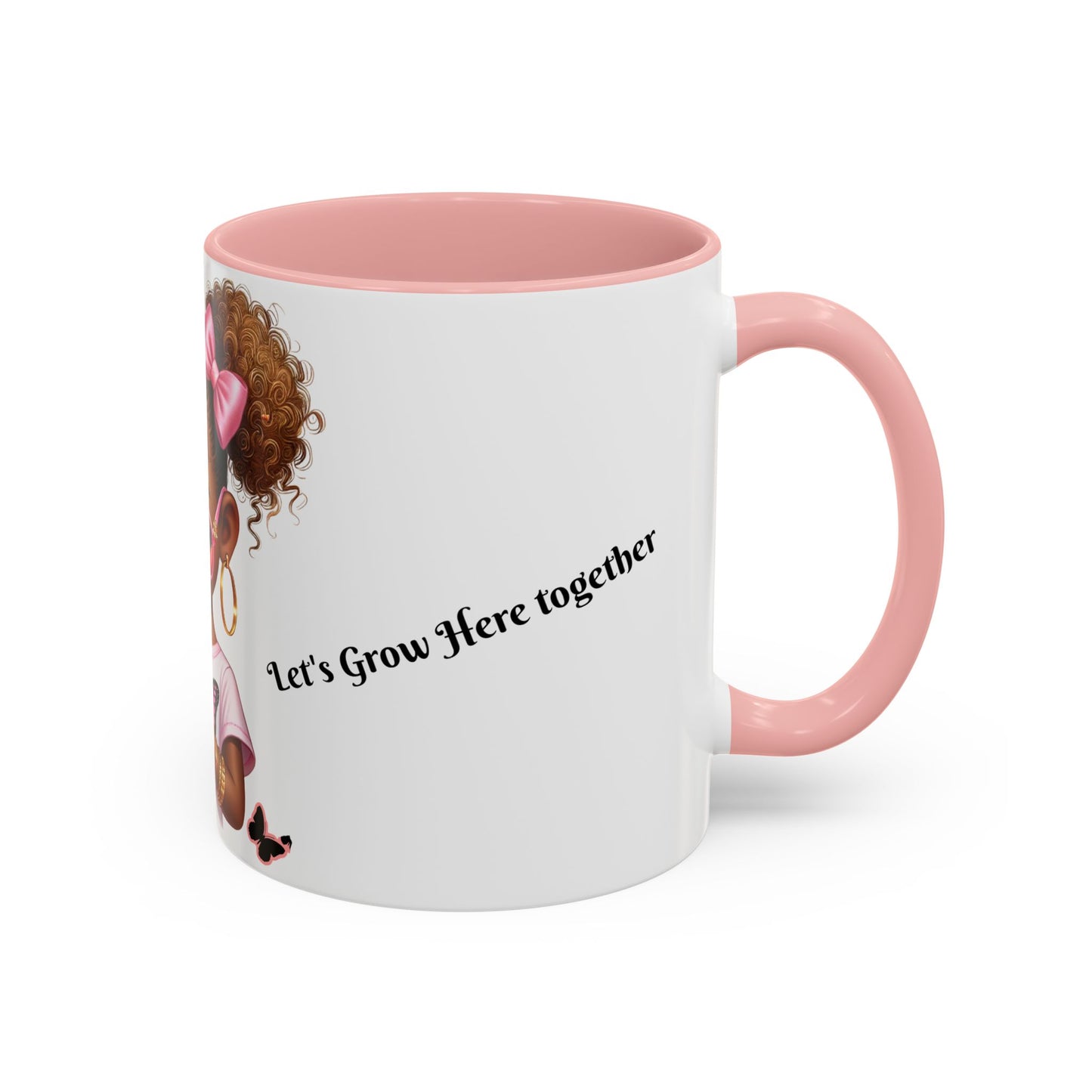 Empowering Accent Coffee Mug, Black Handle Mug, Inspirational Gift for Moms, Motivational Mug for Her, Birthday & Friendship Gift