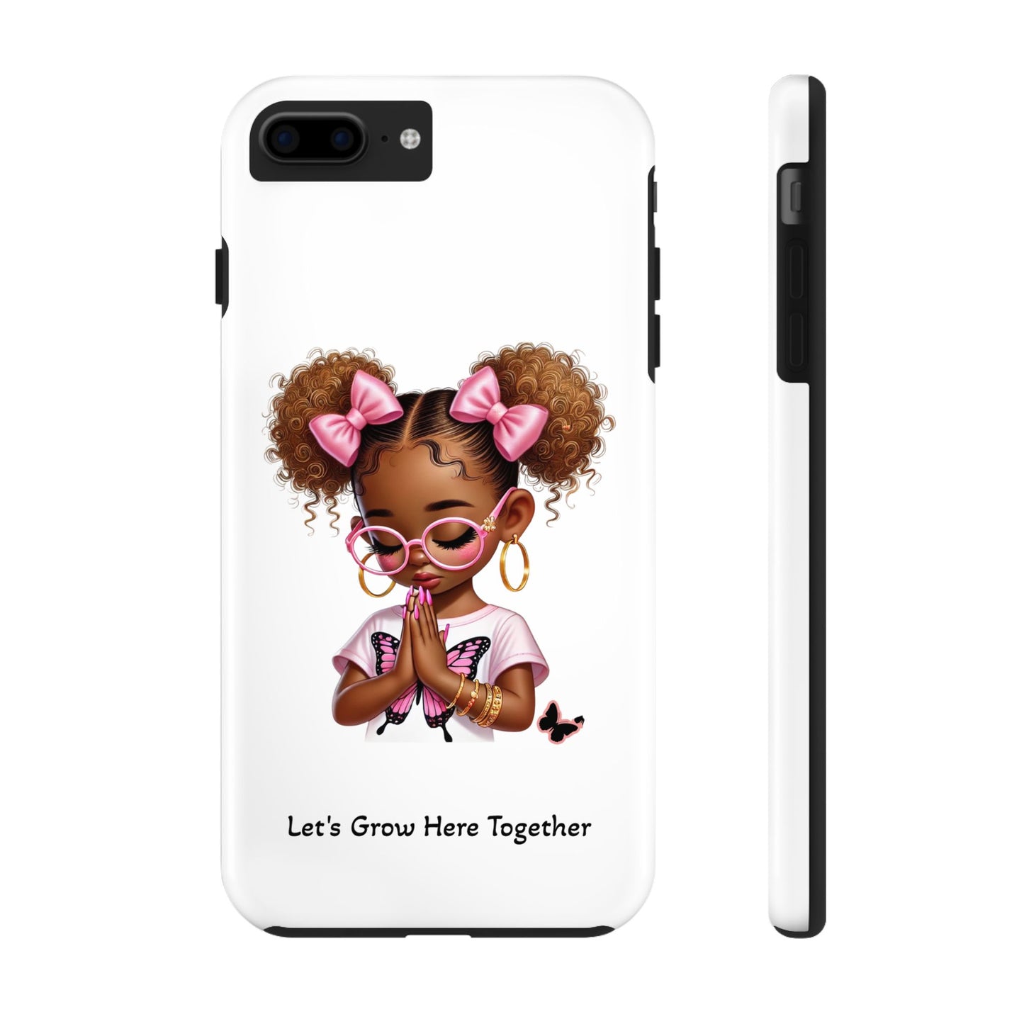 Cute Inspirational Phone Case, Tough Phone Cases, Personalized Gift, Butterfly Design, Kids & Teens, Empowerment Gifts