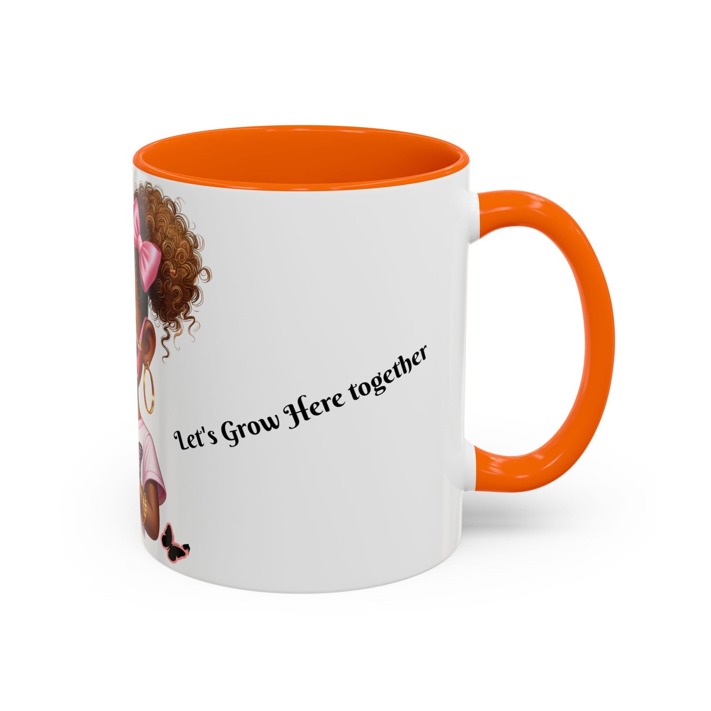 Empowering Accent Coffee Mug, Black Handle Mug, Inspirational Gift for Moms, Motivational Mug for Her, Birthday & Friendship Gift
