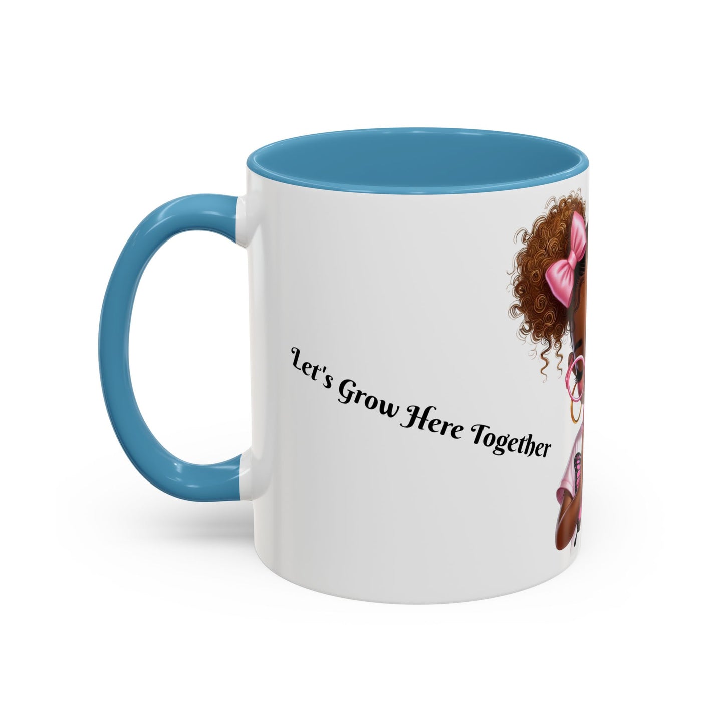 Empowering Accent Coffee Mug, Black Handle Mug, Inspirational Gift for Moms, Motivational Mug for Her, Birthday & Friendship Gift