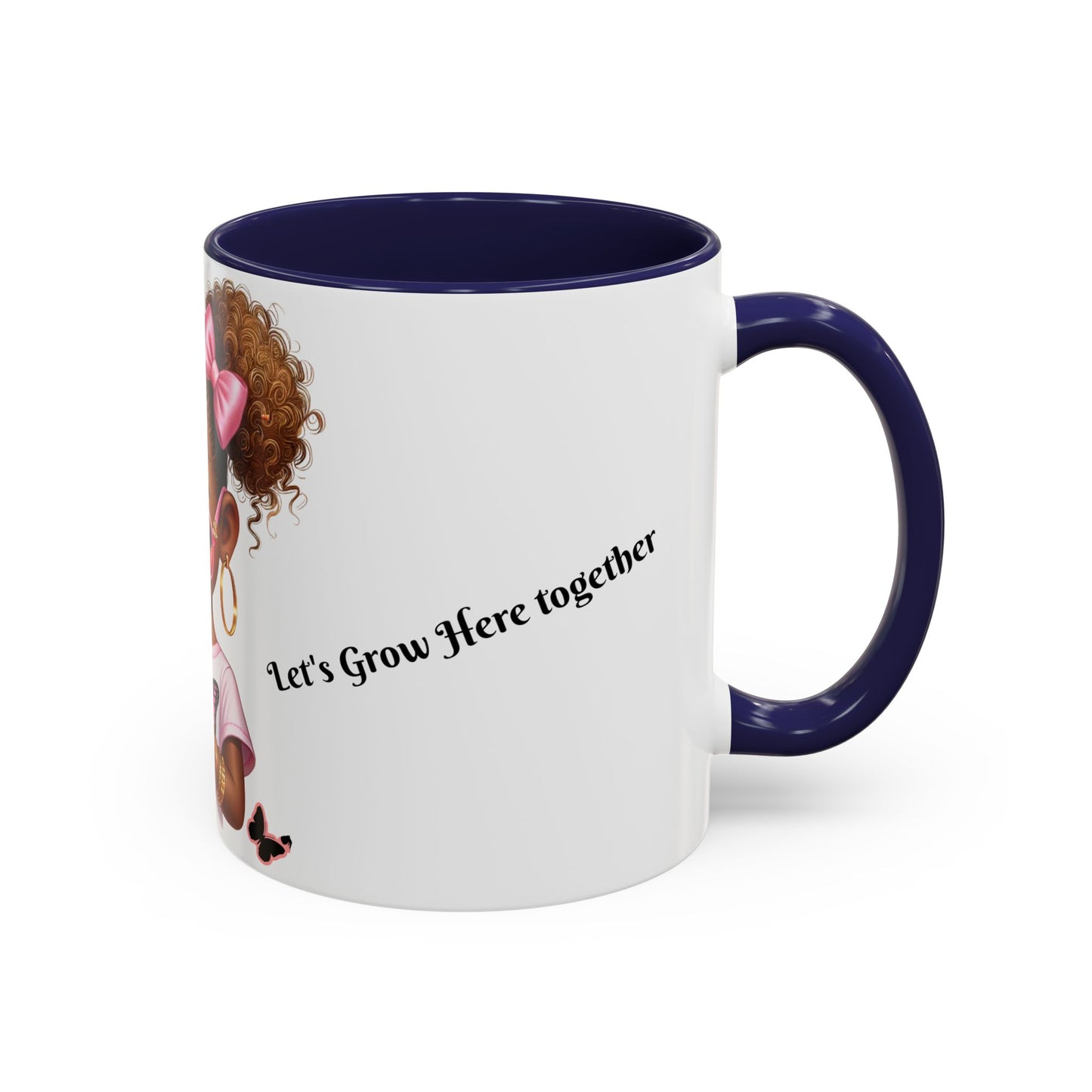 Empowering Accent Coffee Mug, Black Handle Mug, Inspirational Gift for Moms, Motivational Mug for Her, Birthday & Friendship Gift