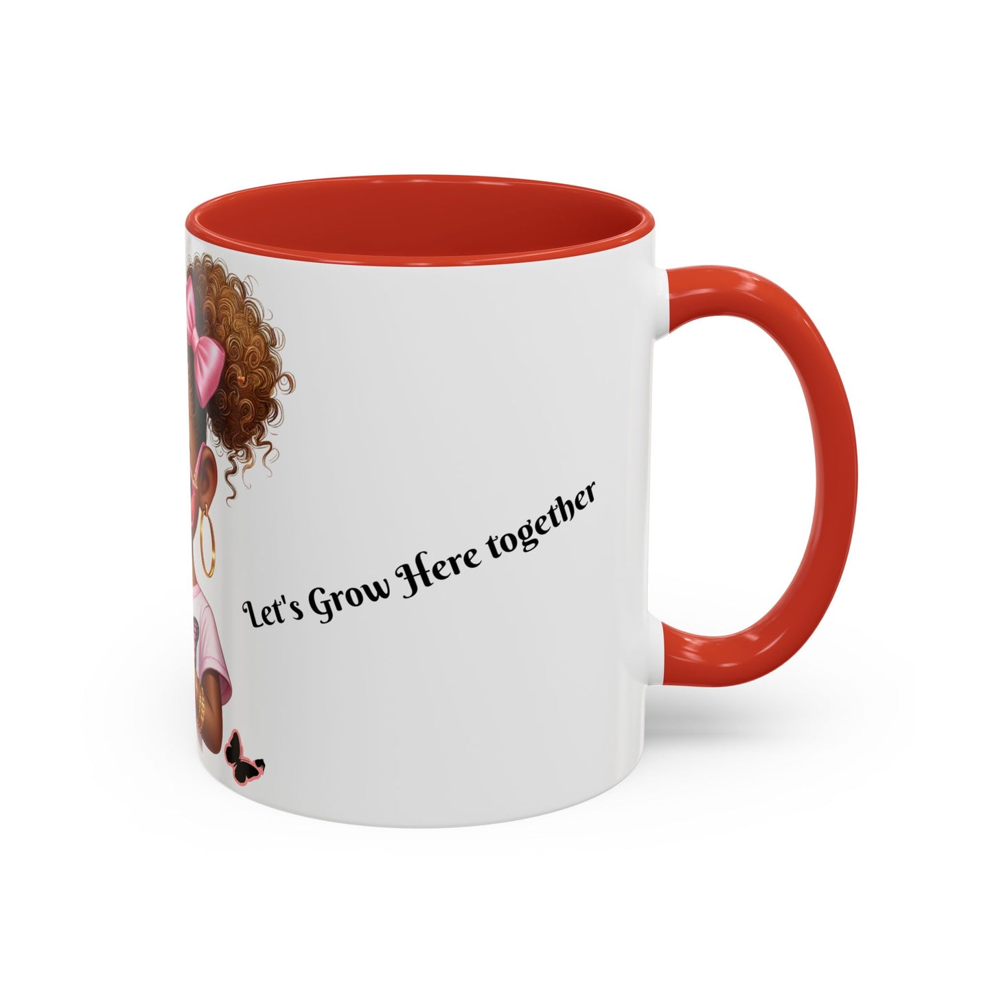 Empowering Accent Coffee Mug, Black Handle Mug, Inspirational Gift for Moms, Motivational Mug for Her, Birthday & Friendship Gift