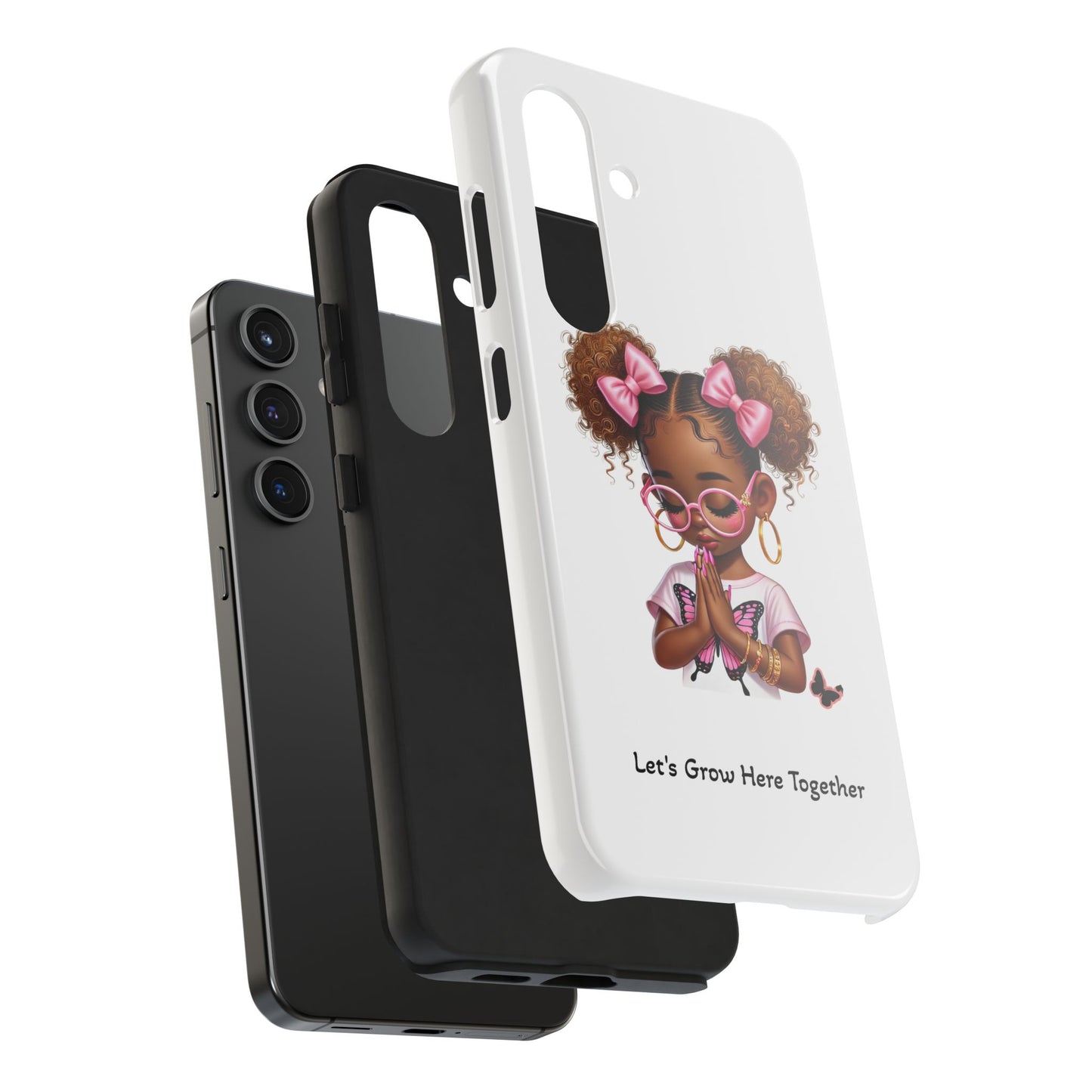 Cute Inspirational Phone Case, Tough Phone Cases, Personalized Gift, Butterfly Design, Kids & Teens, Empowerment Gifts