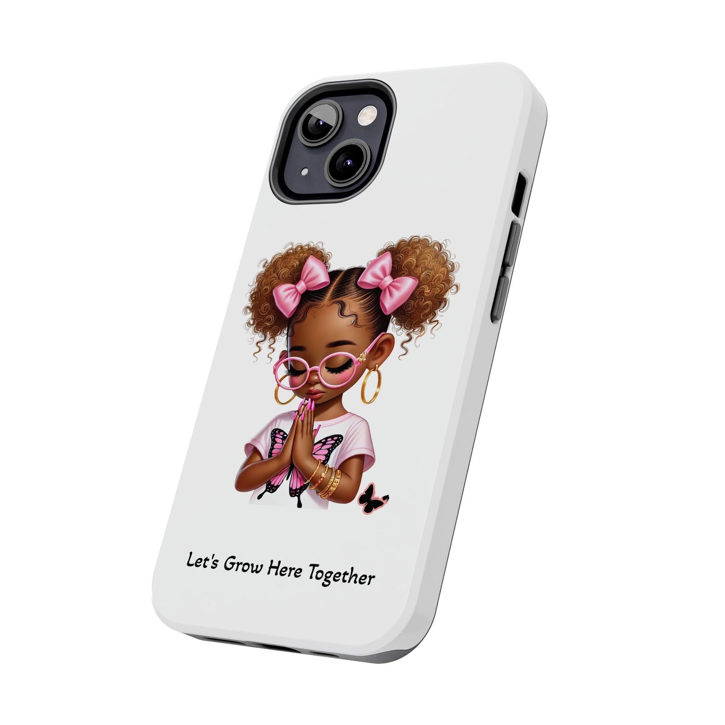 Cute Inspirational Phone Case, Tough Phone Cases, Personalized Gift, Butterfly Design, Kids & Teens, Empowerment Gifts