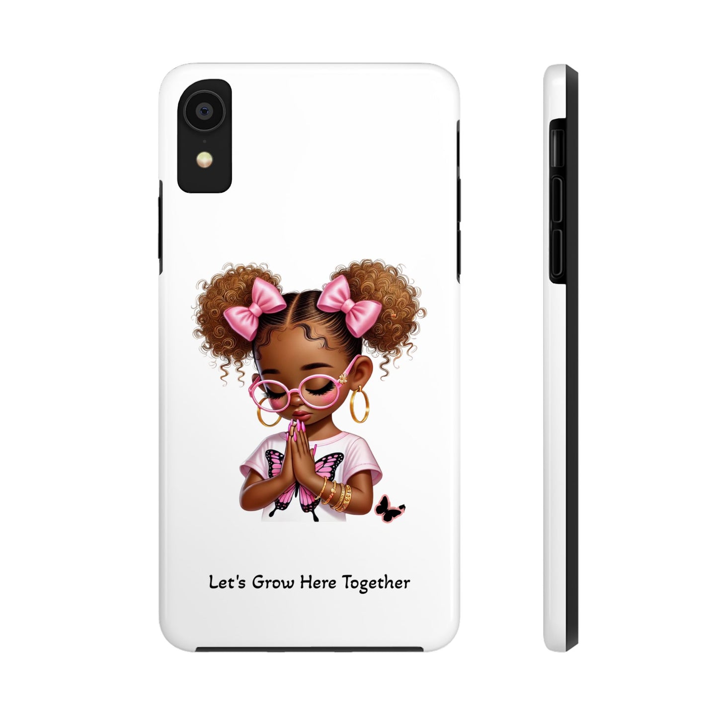 Cute Inspirational Phone Case, Tough Phone Cases, Personalized Gift, Butterfly Design, Kids & Teens, Empowerment Gifts