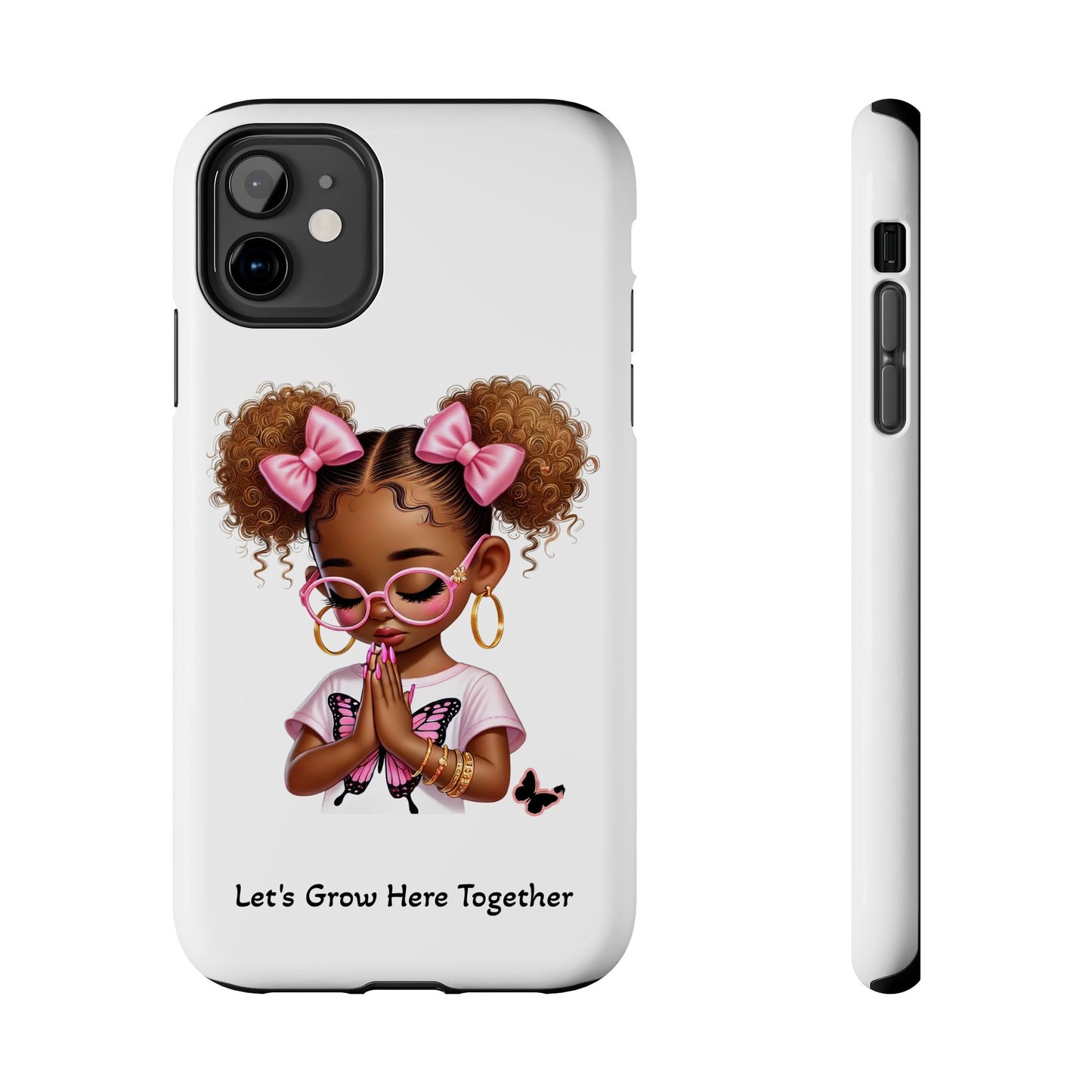 Cute Inspirational Phone Case, Tough Phone Cases, Personalized Gift, Butterfly Design, Kids & Teens, Empowerment Gifts