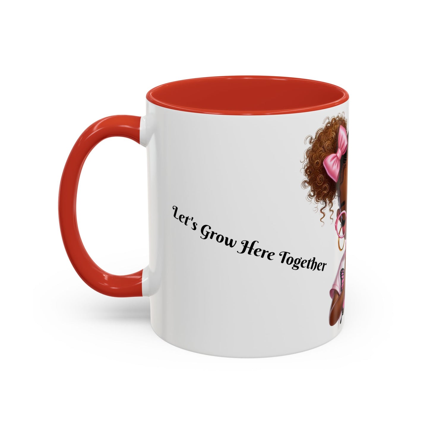 Empowering Accent Coffee Mug, Black Handle Mug, Inspirational Gift for Moms, Motivational Mug for Her, Birthday & Friendship Gift