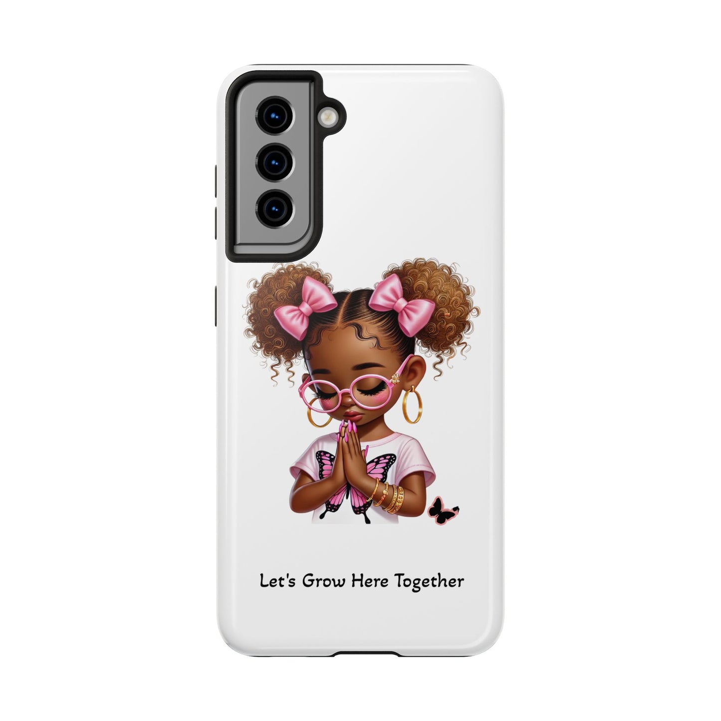 Cute Inspirational Phone Case, Tough Phone Cases, Personalized Gift, Butterfly Design, Kids & Teens, Empowerment Gifts