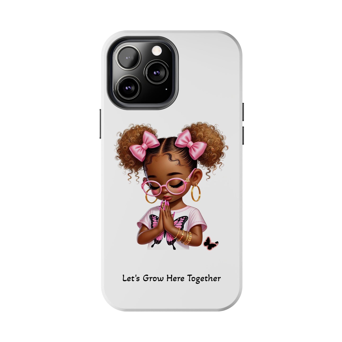 Cute Inspirational Phone Case, Tough Phone Cases, Personalized Gift, Butterfly Design, Kids & Teens, Empowerment Gifts