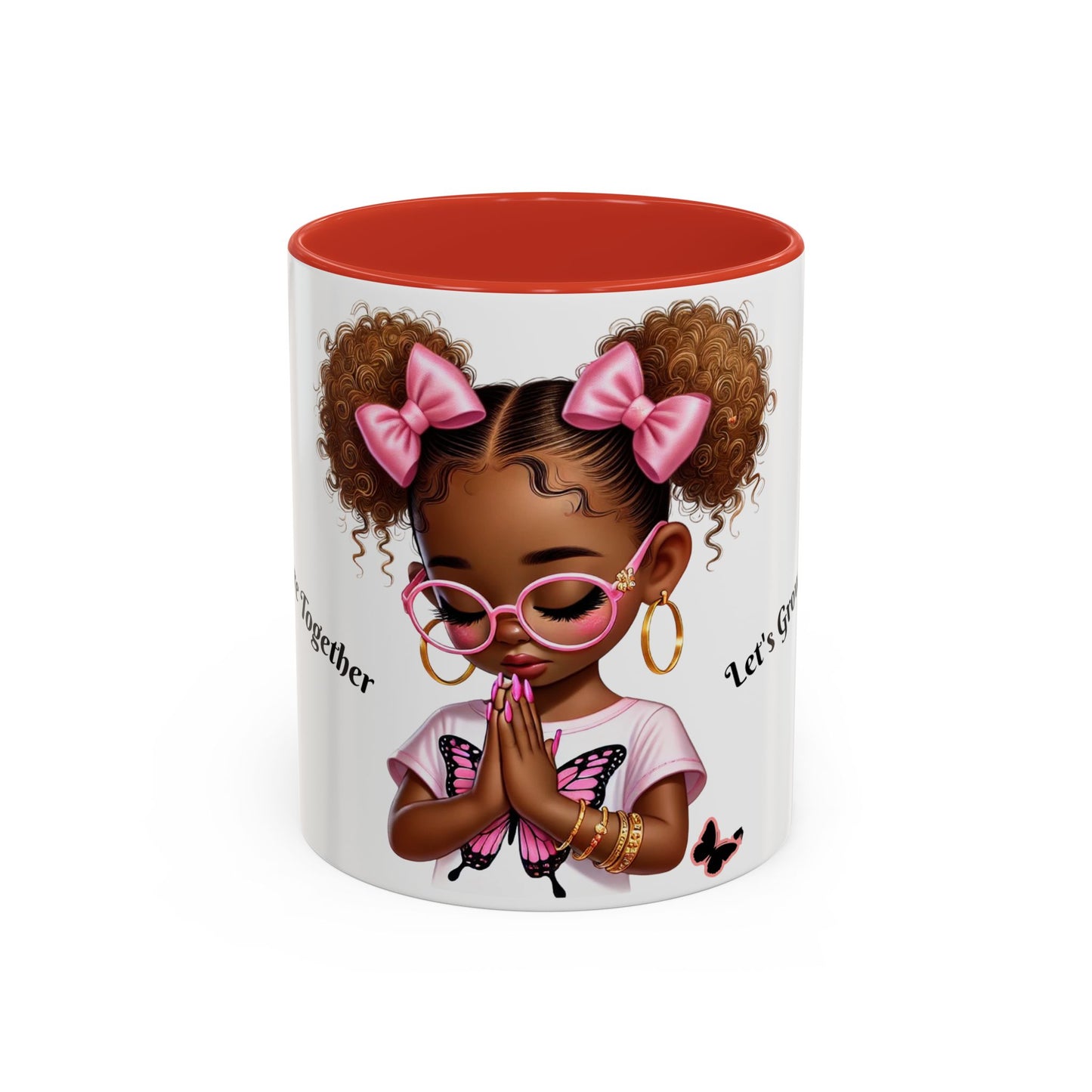 Empowering Accent Coffee Mug, Black Handle Mug, Inspirational Gift for Moms, Motivational Mug for Her, Birthday & Friendship Gift
