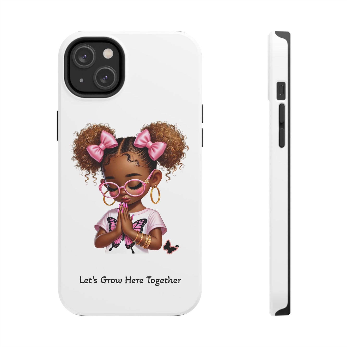 Cute Inspirational Phone Case, Tough Phone Cases, Personalized Gift, Butterfly Design, Kids & Teens, Empowerment Gifts
