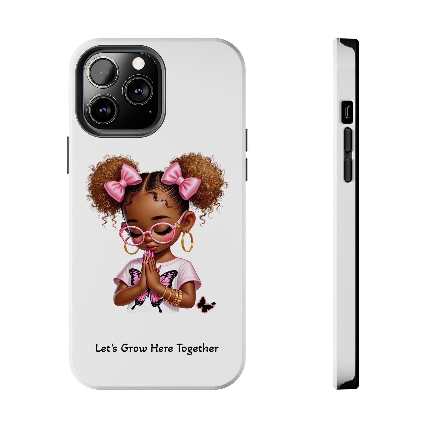 Cute Inspirational Phone Case, Tough Phone Cases, Personalized Gift, Butterfly Design, Kids & Teens, Empowerment Gifts