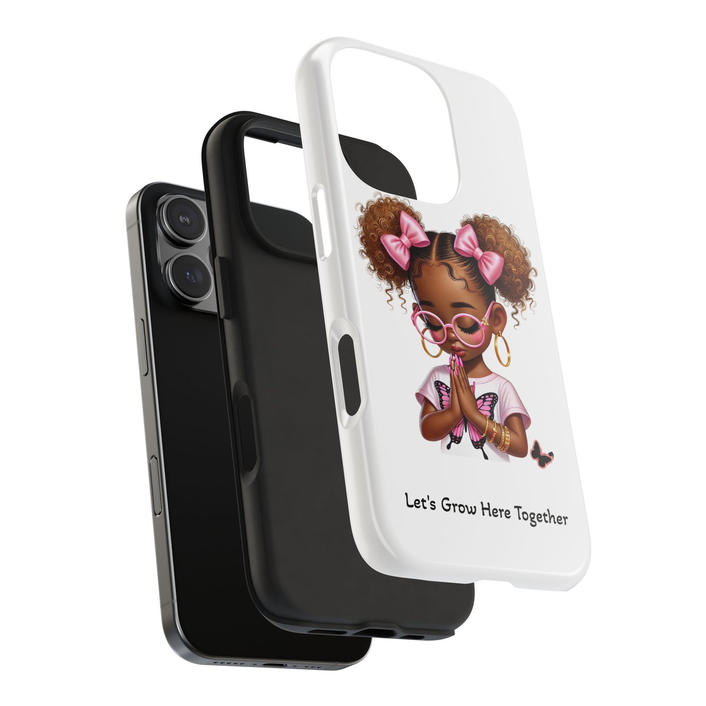 Cute Inspirational Phone Case, Tough Phone Cases, Personalized Gift, Butterfly Design, Kids & Teens, Empowerment Gifts