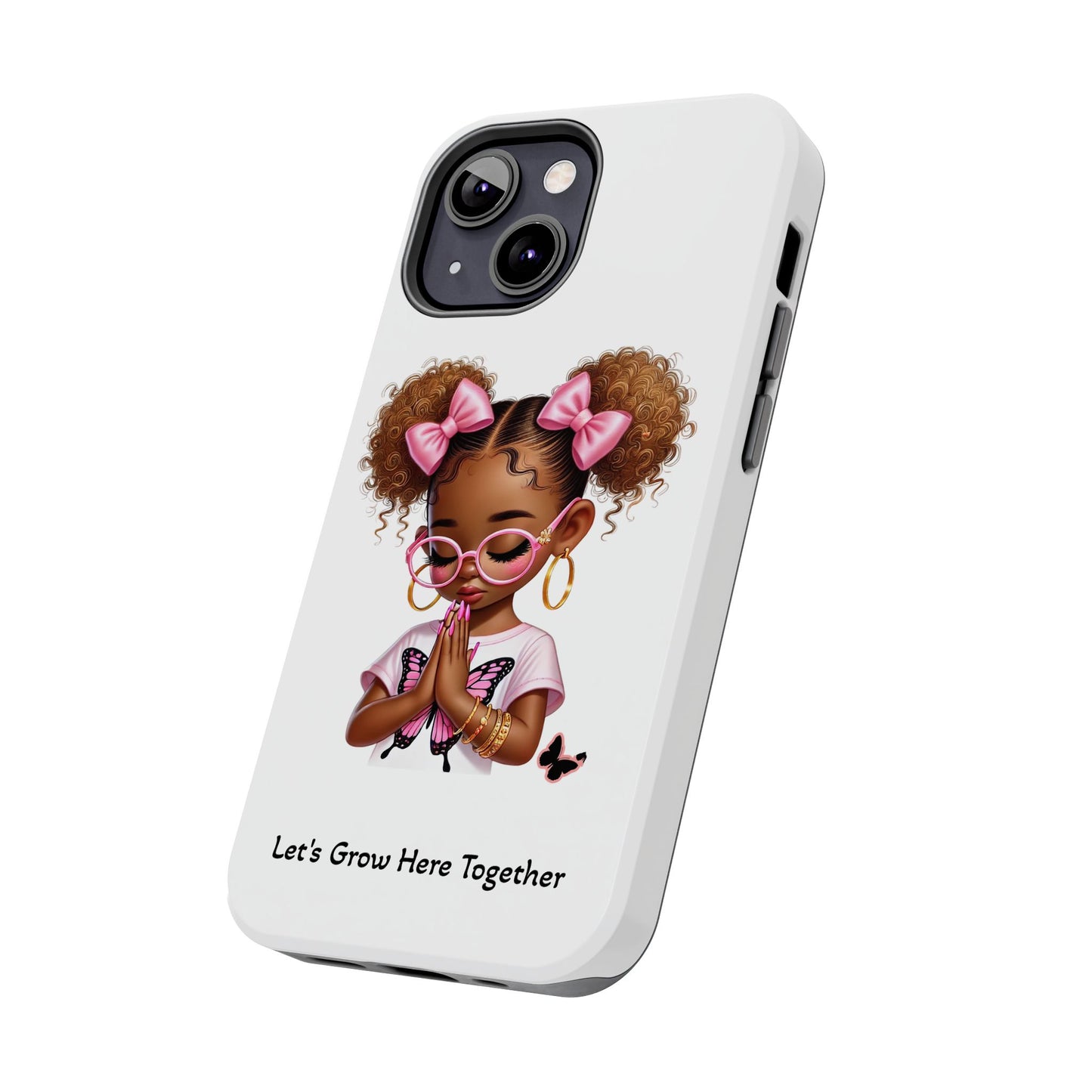 Cute Inspirational Phone Case, Tough Phone Cases, Personalized Gift, Butterfly Design, Kids & Teens, Empowerment Gifts
