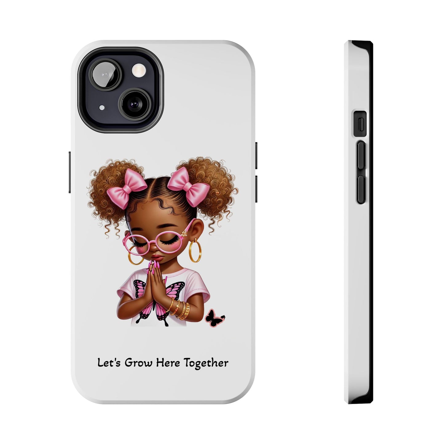 Cute Inspirational Phone Case, Tough Phone Cases, Personalized Gift, Butterfly Design, Kids & Teens, Empowerment Gifts