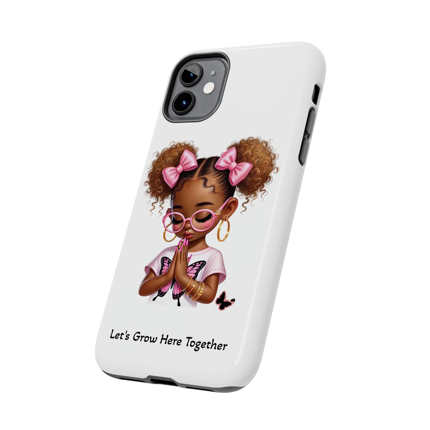 Cute Inspirational Phone Case, Tough Phone Cases, Personalized Gift, Butterfly Design, Kids & Teens, Empowerment Gifts