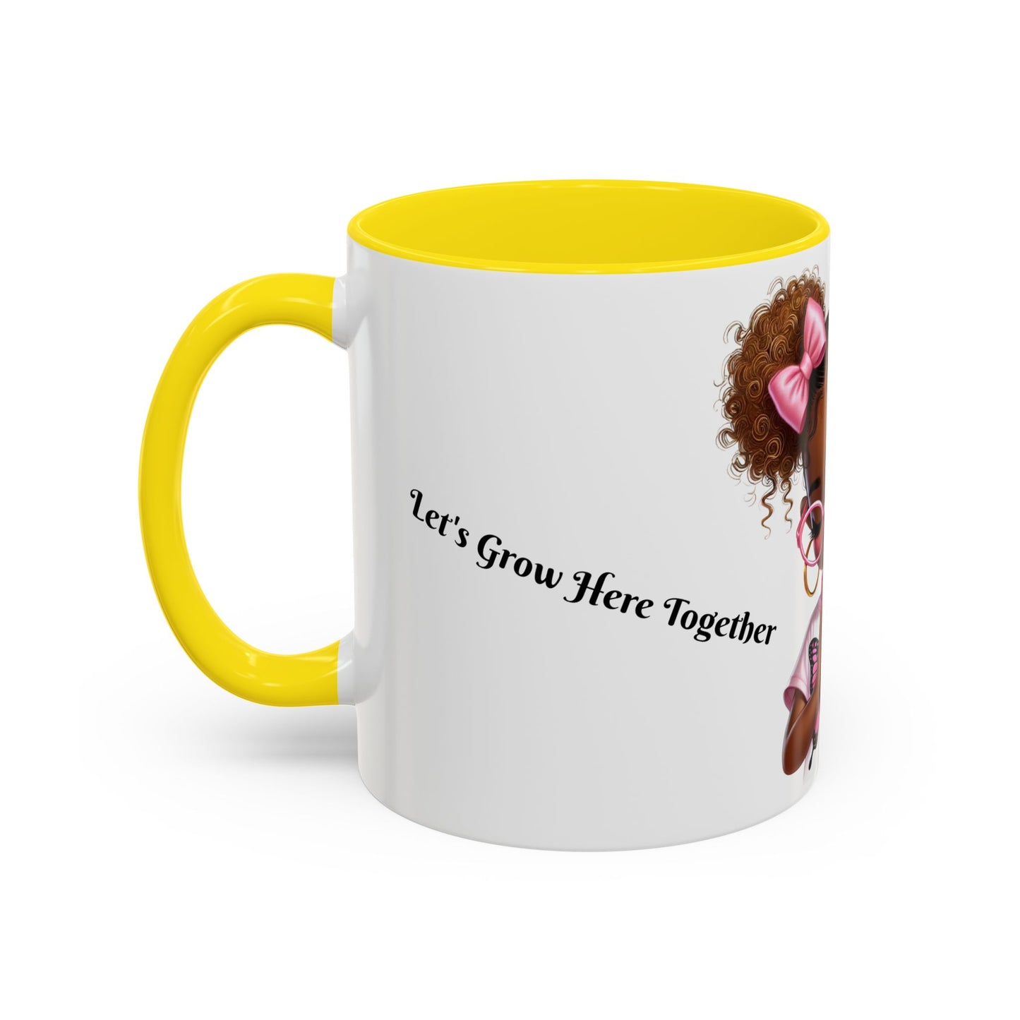 Empowering Accent Coffee Mug, Black Handle Mug, Inspirational Gift for Moms, Motivational Mug for Her, Birthday & Friendship Gift