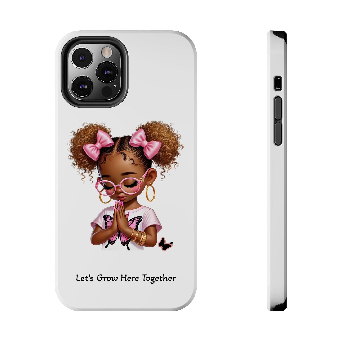 Cute Inspirational Phone Case, Tough Phone Cases, Personalized Gift, Butterfly Design, Kids & Teens, Empowerment Gifts