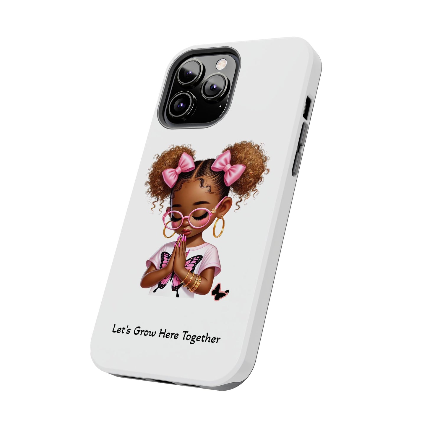 Cute Inspirational Phone Case, Tough Phone Cases, Personalized Gift, Butterfly Design, Kids & Teens, Empowerment Gifts