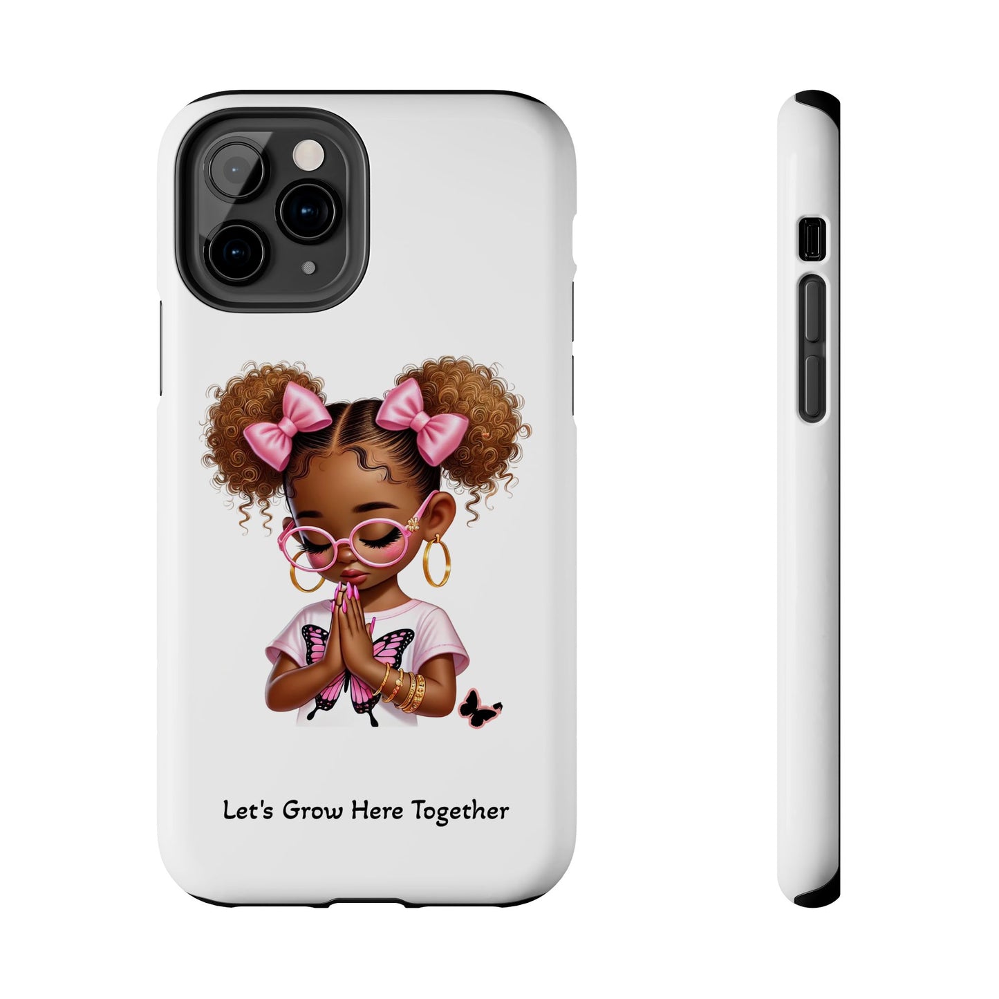 Cute Inspirational Phone Case, Tough Phone Cases, Personalized Gift, Butterfly Design, Kids & Teens, Empowerment Gifts