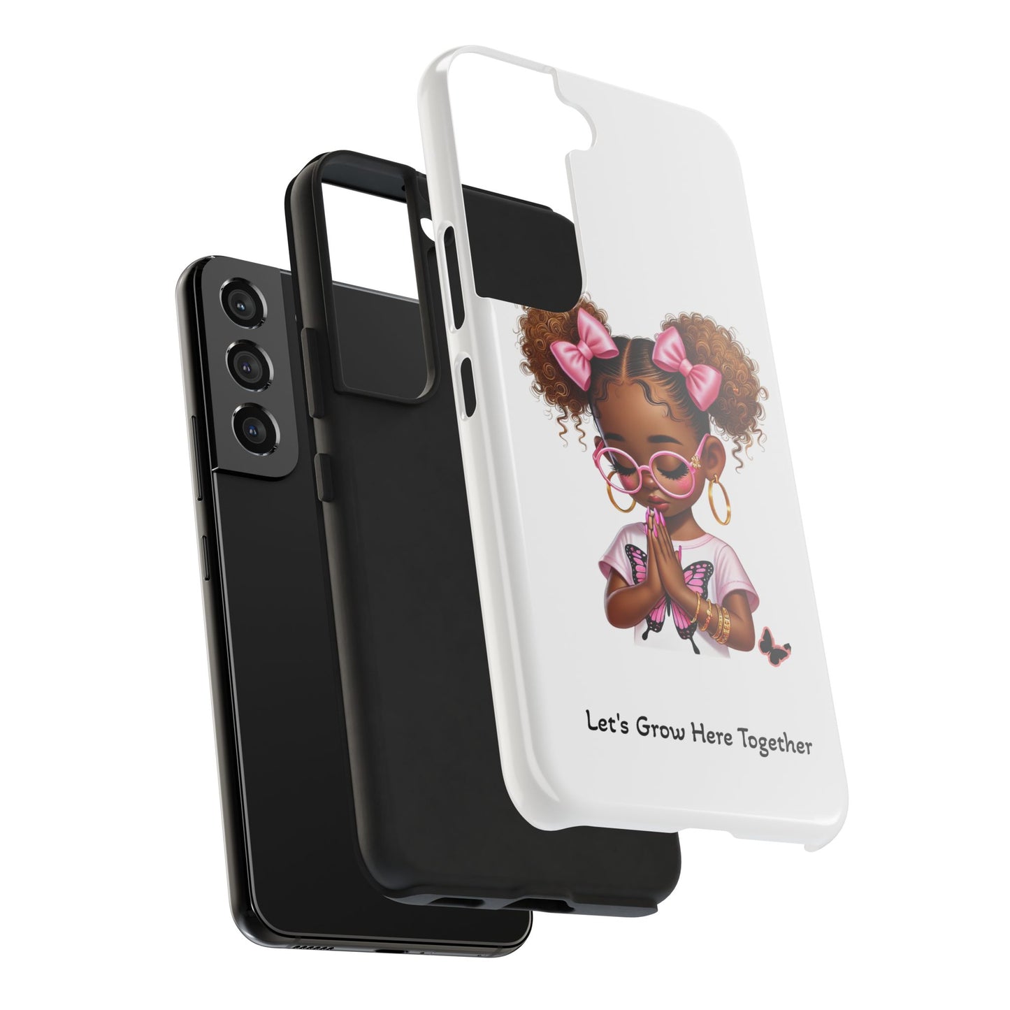 Cute Inspirational Phone Case, Tough Phone Cases, Personalized Gift, Butterfly Design, Kids & Teens, Empowerment Gifts