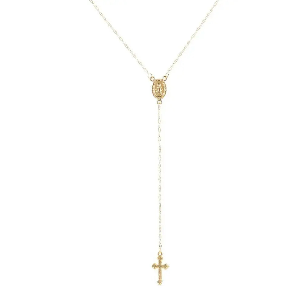2024 New Fashion Vintage Christian Cross Bohemia Religious Rosary Pendant Necklace for Women Charm Fashion Jewelry Gifts