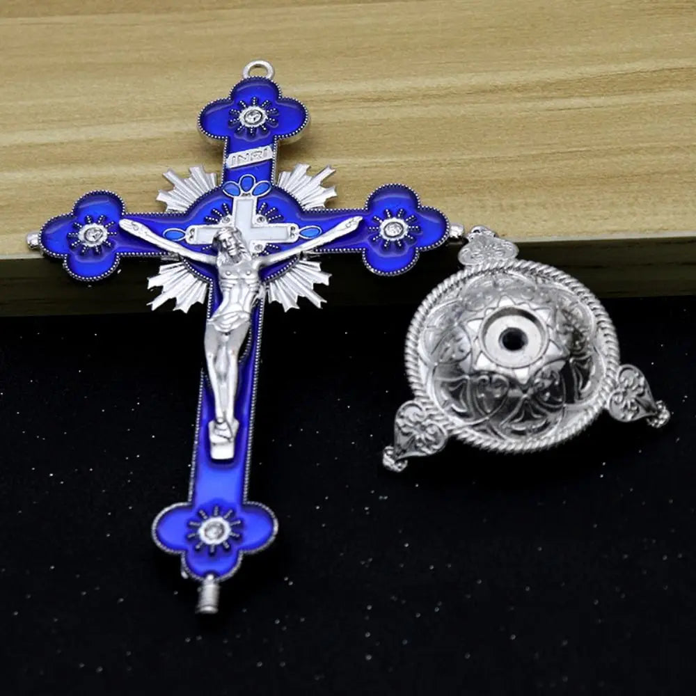 Gold Catholic INRI Budded Wall Crosses Christian Latin Cross Fleuree Prayer Church Decor Hanging Crucifix