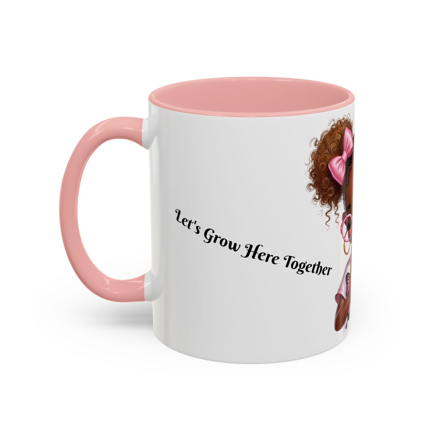 Empowering Accent Coffee Mug, Black Handle Mug, Inspirational Gift for Moms, Motivational Mug for Her, Birthday & Friendship Gift