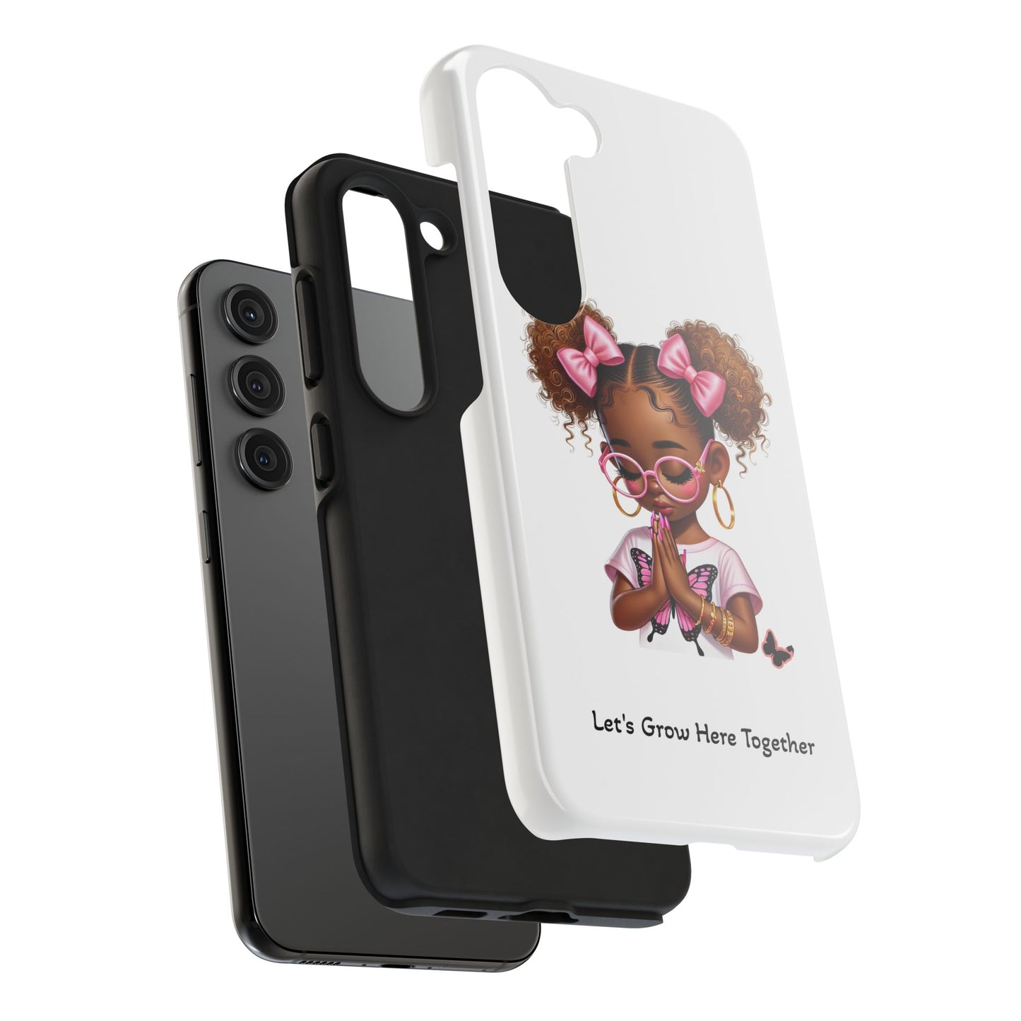 Cute Inspirational Phone Case, Tough Phone Cases, Personalized Gift, Butterfly Design, Kids & Teens, Empowerment Gifts