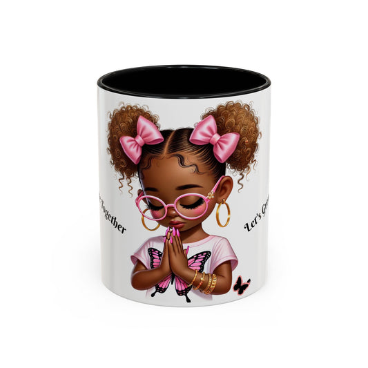 Empowering Accent Coffee Mug, Black Handle Mug, Inspirational Gift for Moms, Motivational Mug for Her, Birthday & Friendship Gift