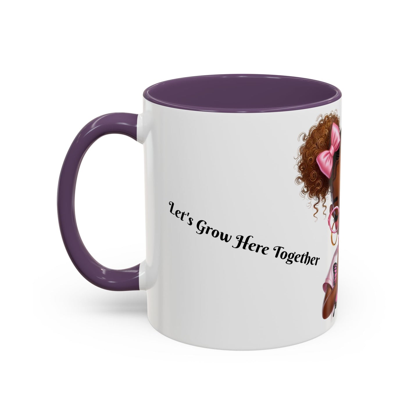 Empowering Accent Coffee Mug, Black Handle Mug, Inspirational Gift for Moms, Motivational Mug for Her, Birthday & Friendship Gift