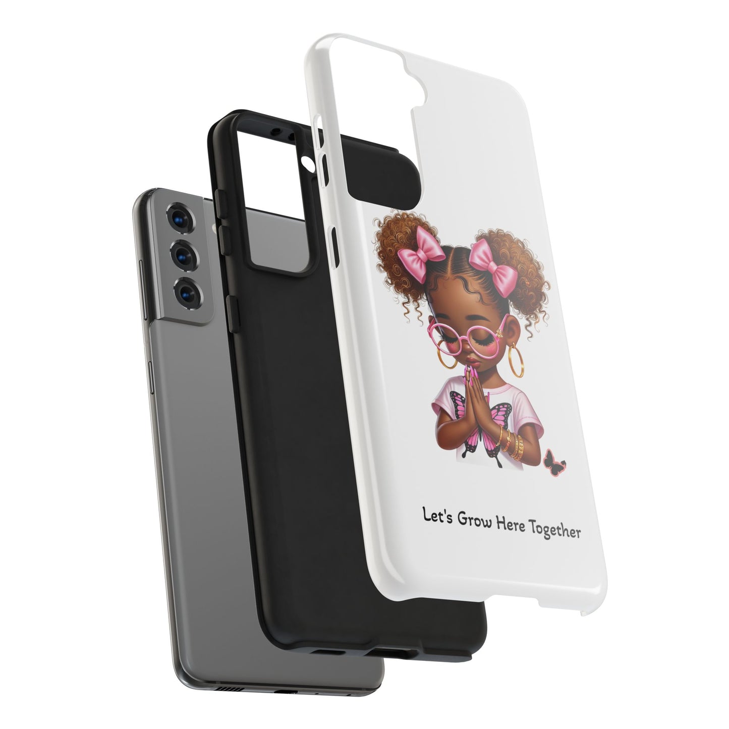 Cute Inspirational Phone Case, Tough Phone Cases, Personalized Gift, Butterfly Design, Kids & Teens, Empowerment Gifts