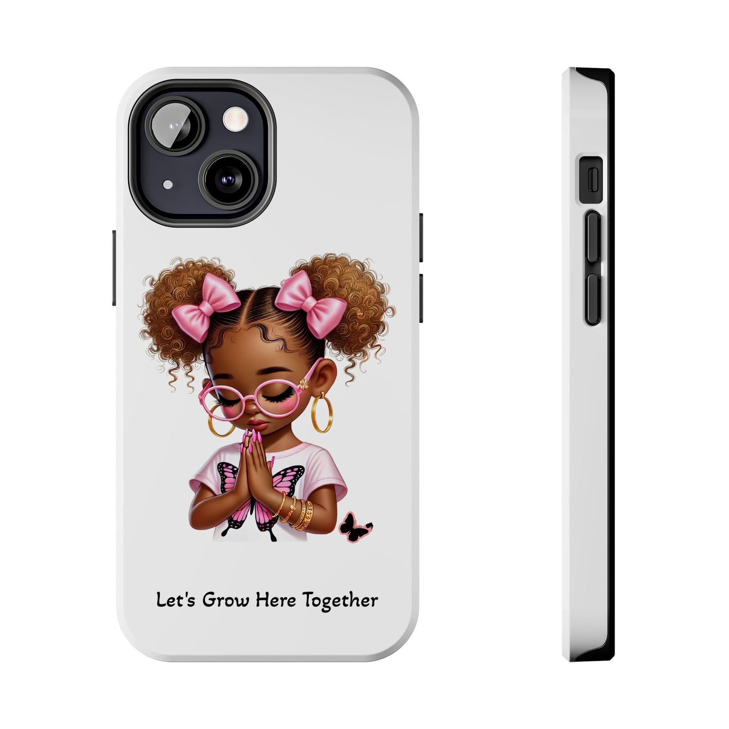 Cute Inspirational Phone Case, Tough Phone Cases, Personalized Gift, Butterfly Design, Kids & Teens, Empowerment Gifts