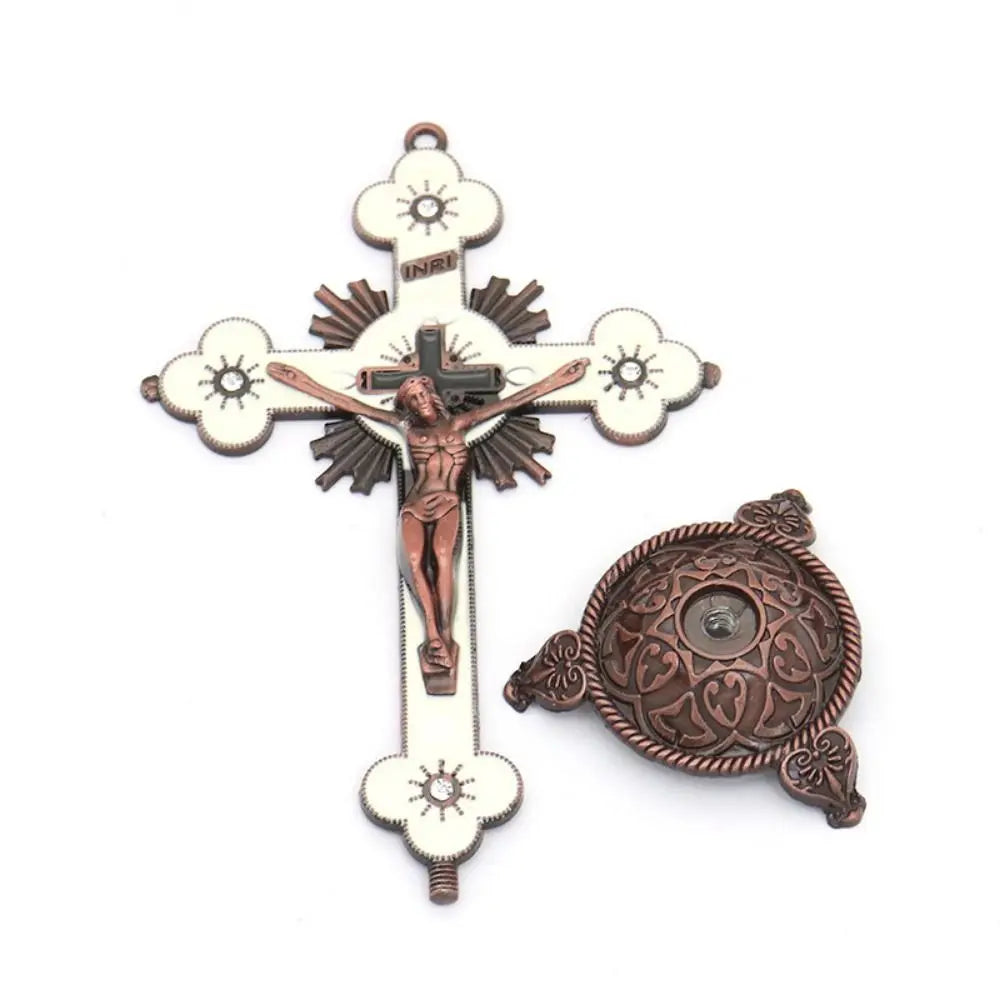 Gold Catholic INRI Budded Wall Crosses Christian Latin Cross Fleuree Prayer Church Decor Hanging Crucifix