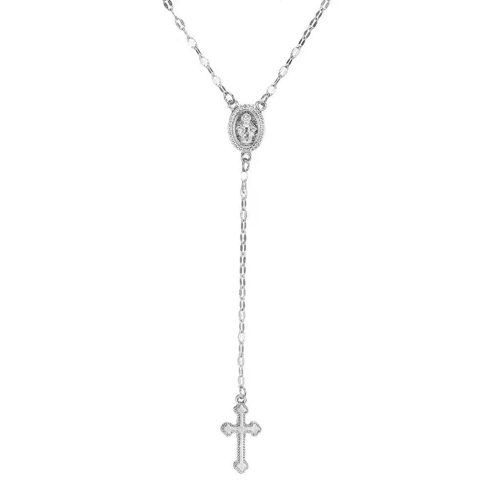 2024 New Fashion Vintage Christian Cross Bohemia Religious Rosary Pendant Necklace for Women Charm Fashion Jewelry Gifts