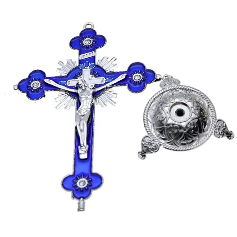 Gold Catholic INRI Budded Wall Crosses Christian Latin Cross Fleuree Prayer Church Decor Hanging Crucifix
