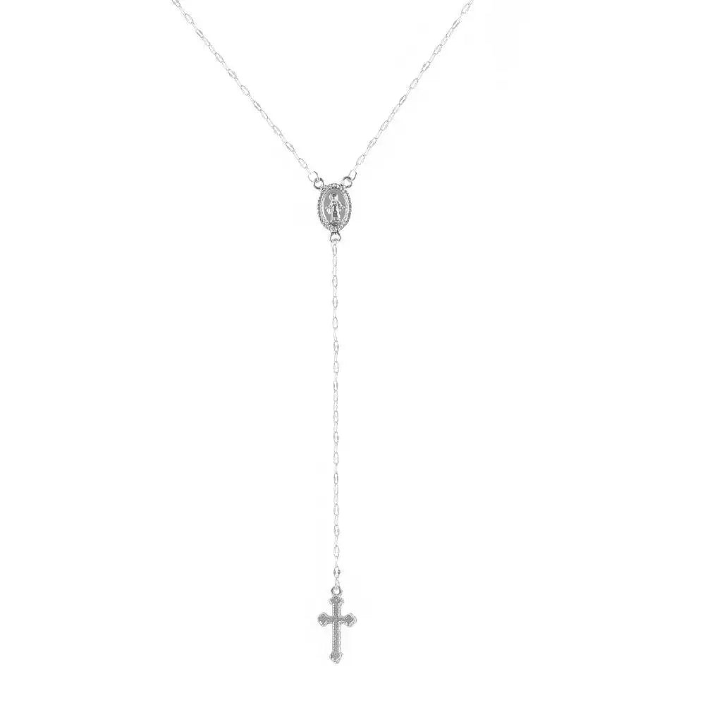 2024 New Fashion Vintage Christian Cross Bohemia Religious Rosary Pendant Necklace for Women Charm Fashion Jewelry Gifts