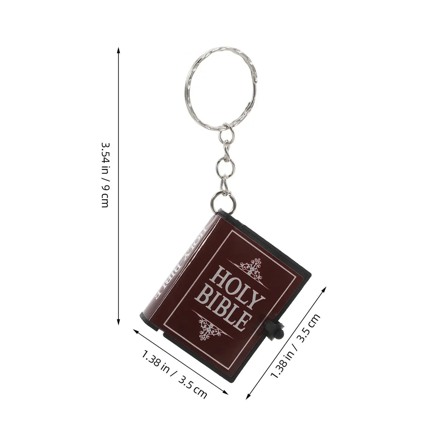 4 Pcs Mini Scripture Keychain Bible Verse Christian Miniature Books Inspirational Keychain Hanging Keychain Book Pendant Keyring